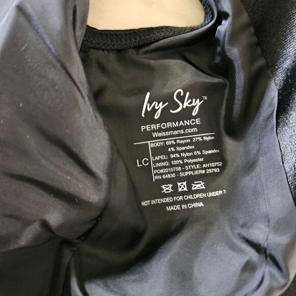 Weissman Ivy Sky child large dance vest black with rhinestones - Picture 7 of 7